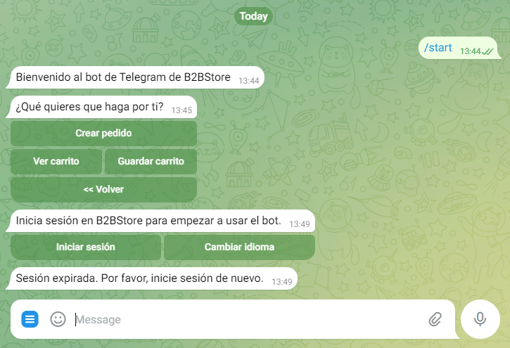 Chatbot opciones