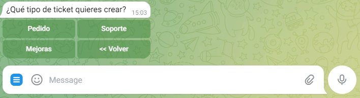 Chatbot ver ticket